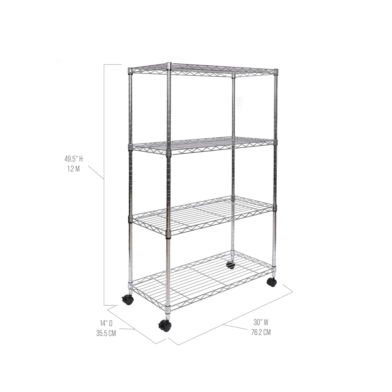4-Tier Steel Shelving