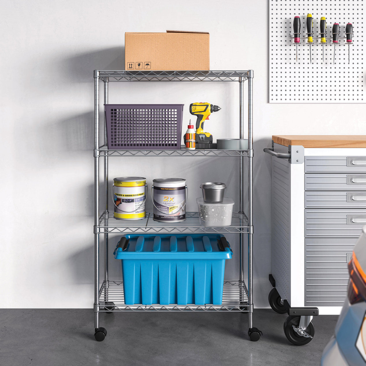 4-Tier Steel Shelving