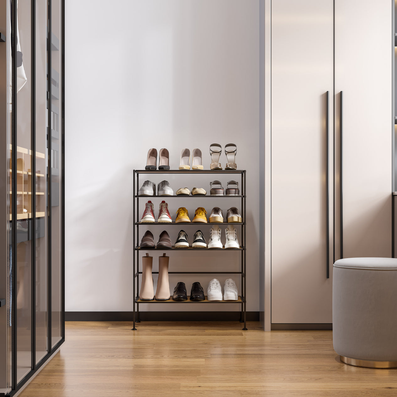 2-Tier Resin Shoe Rack, Aspen