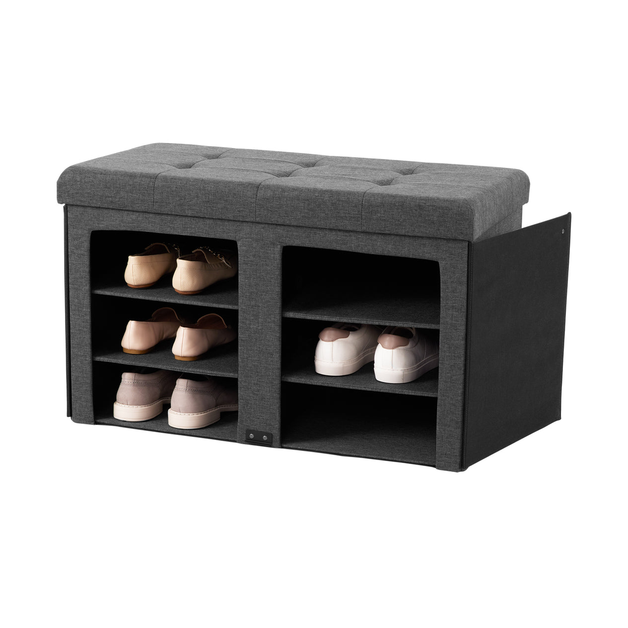 Tufted Shoe Storage Trunk