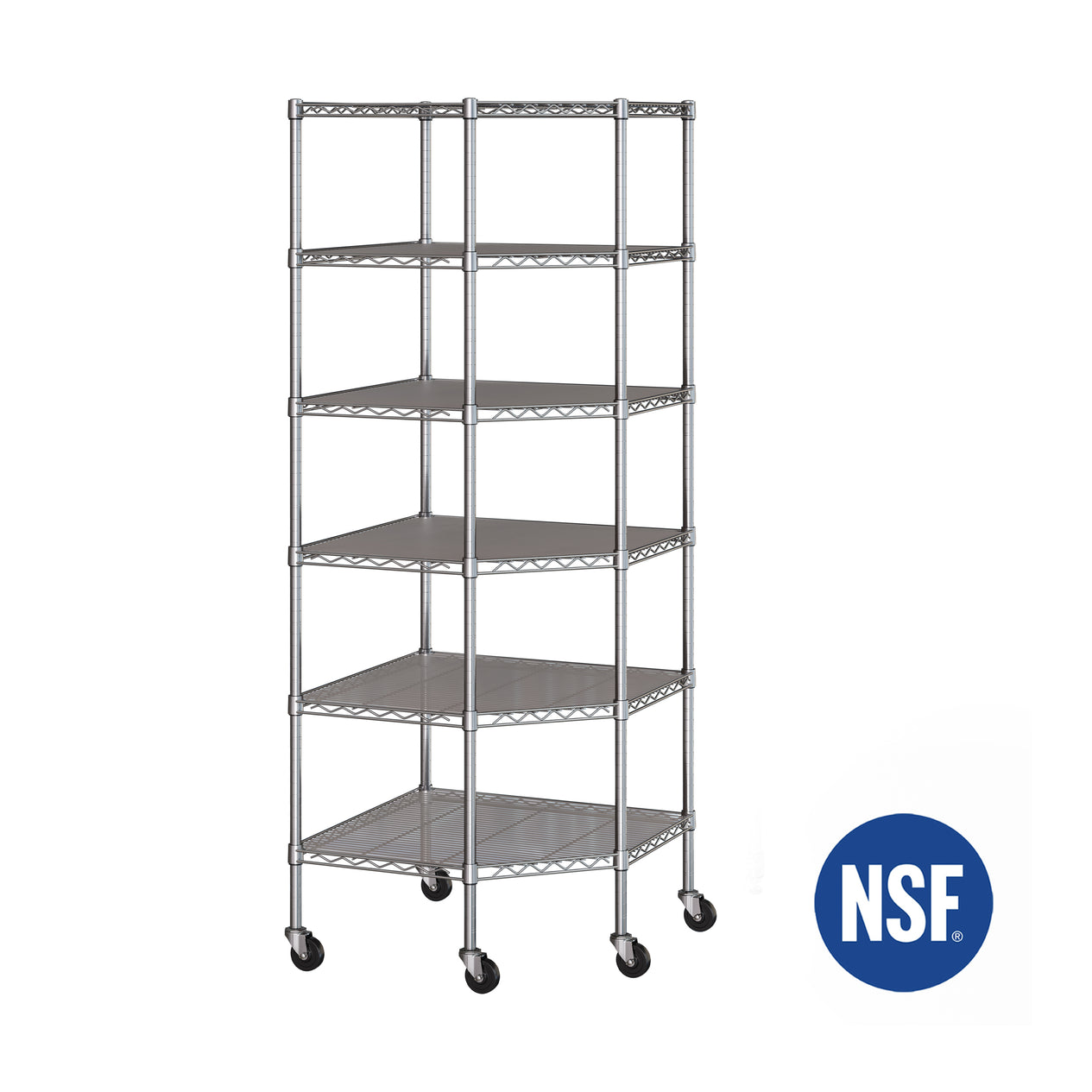 UltraDurable® 6-Tier NSF-Certified Steel Shelving with Shelf Liners