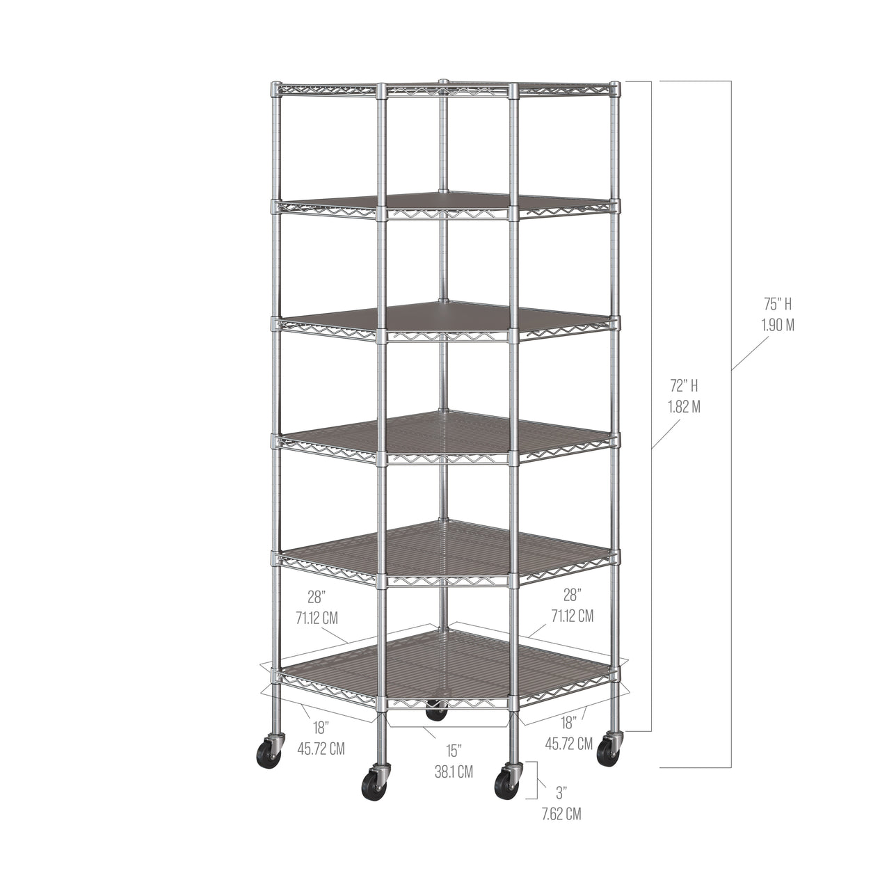 UltraDurable® 6-Tier NSF-Certified Steel Shelving with Shelf Liners