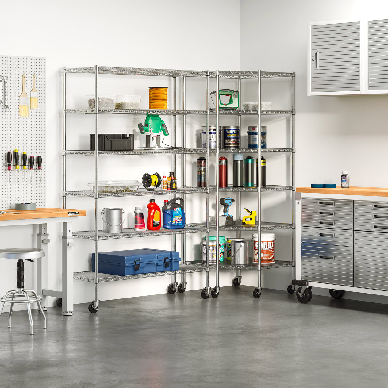 UltraDurable® 6-Tier NSF-Certified Steel Shelving with Shelf Liners