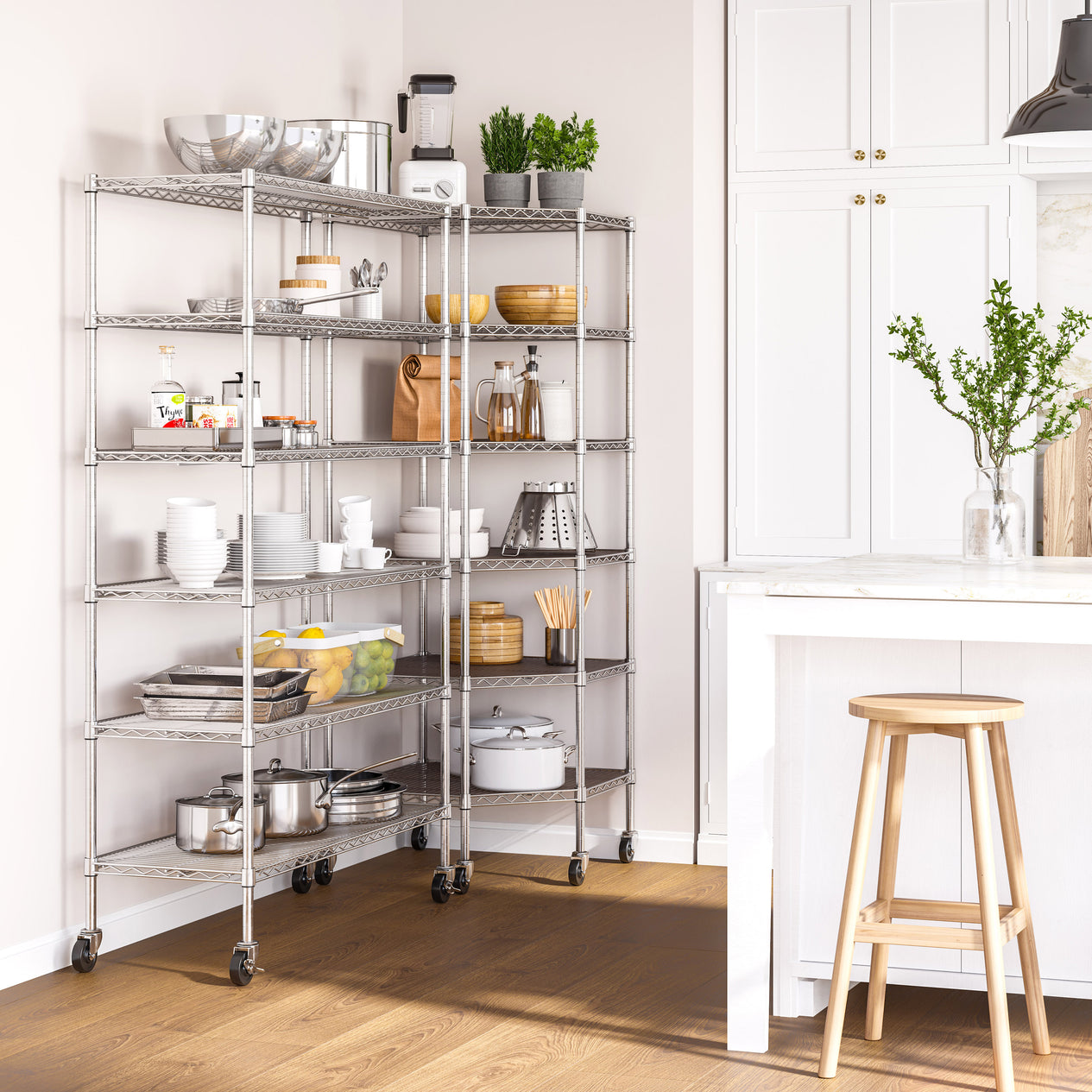 UltraDurable® 6-Tier NSF-Certified Steel Shelving with Shelf Liners