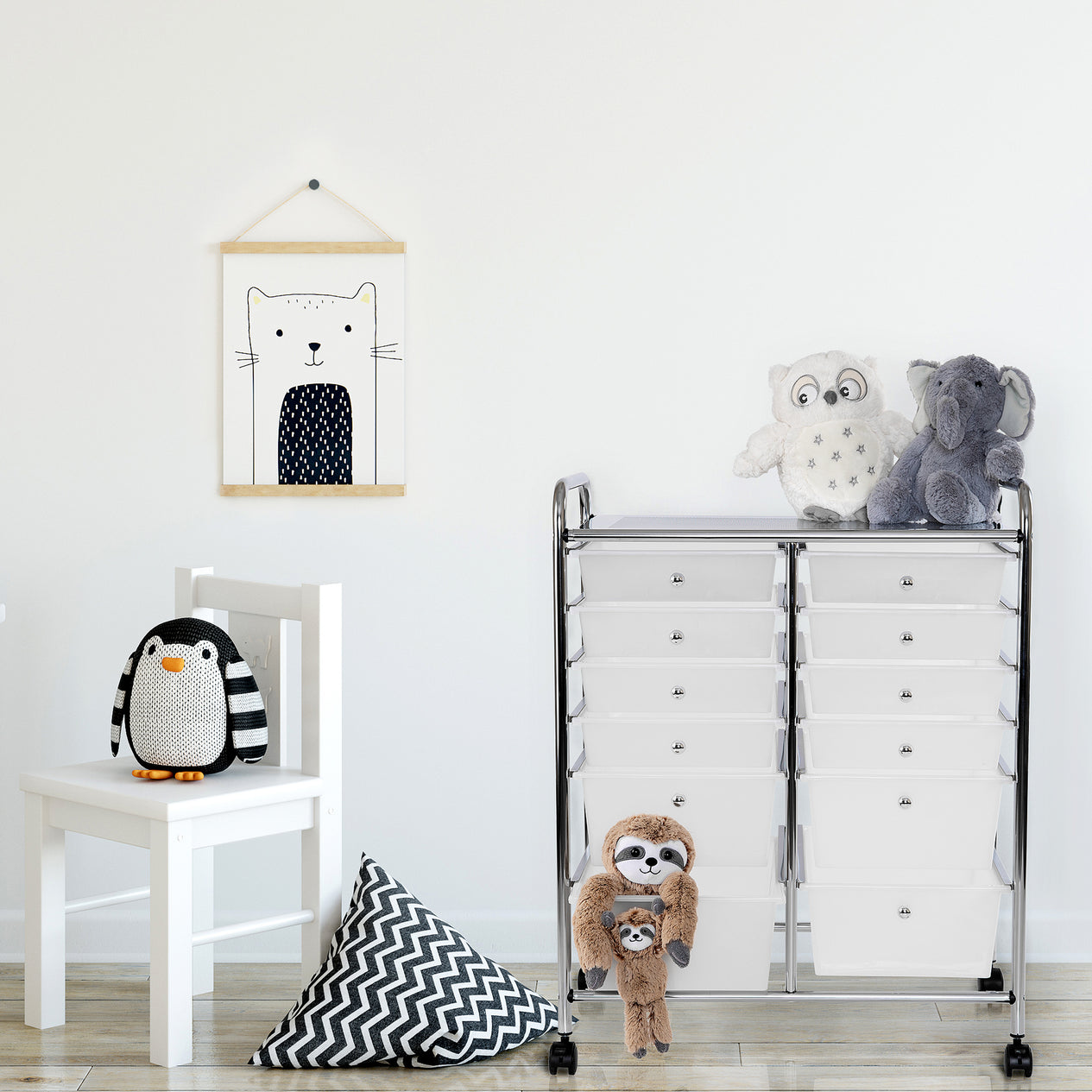 White 12-Drawer Organizer in kid