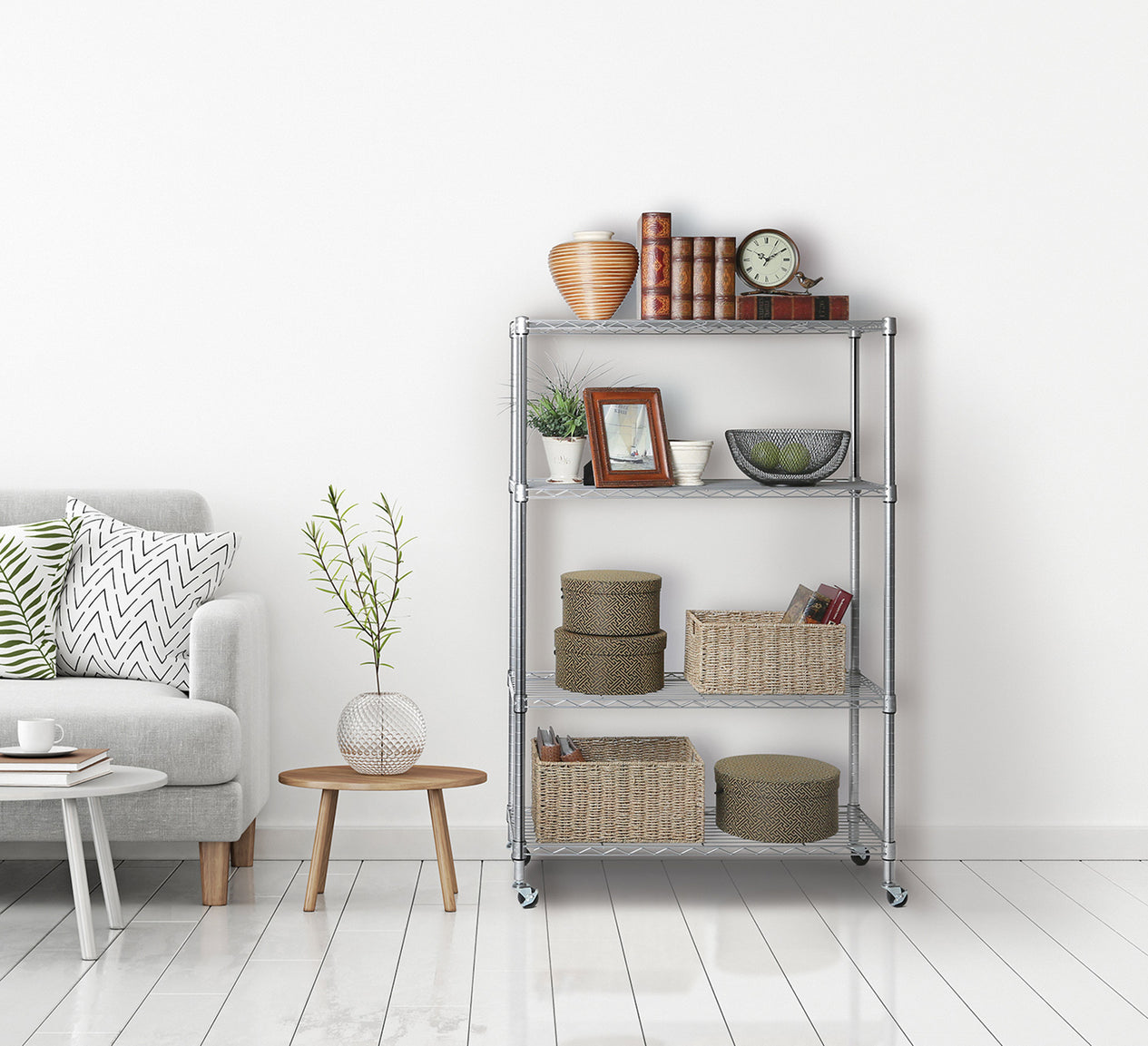 4-Tier NSF-Certified Steel Shelving