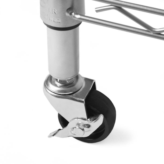 4-Tier NSF-Certified Steel Shelving, Silver