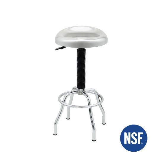 Contoured Stainless Steel Seat Pneumatic Adjustable Work Stool