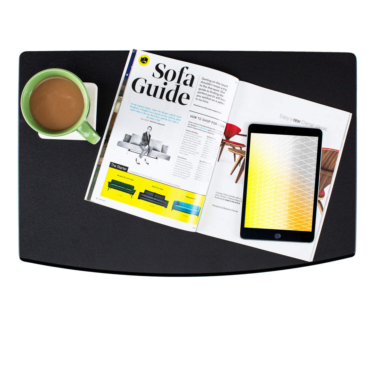 airLIFT® Mobile Laptop Sitting Desk Cart, Black