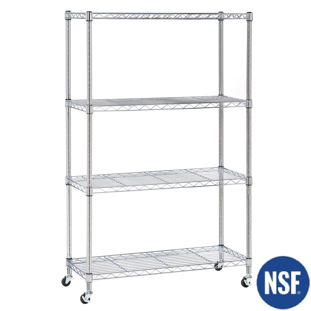 4-Tier NSF-Certified Steel Shelving