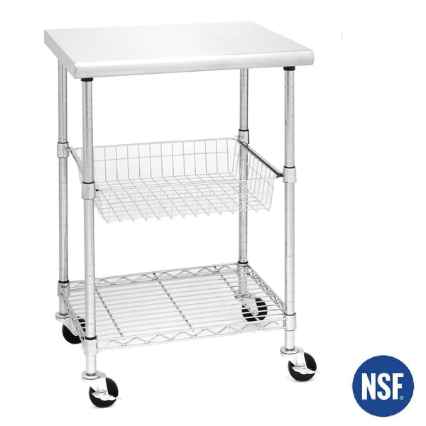 Stainless Steel NSF Utility Worktable Cart
