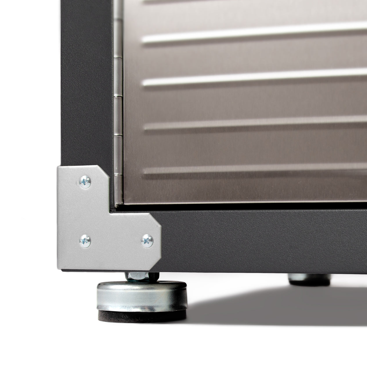 Close up of leveling feet