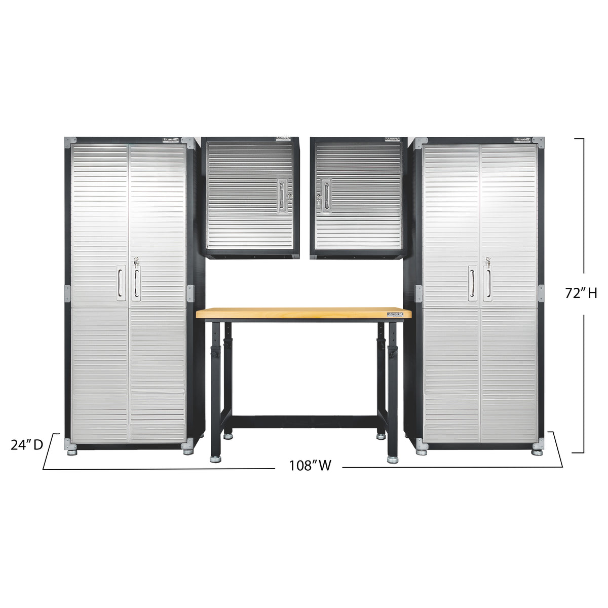 TKScompany UltraHD® Workbench Pro System, Graphite | Seville Classics