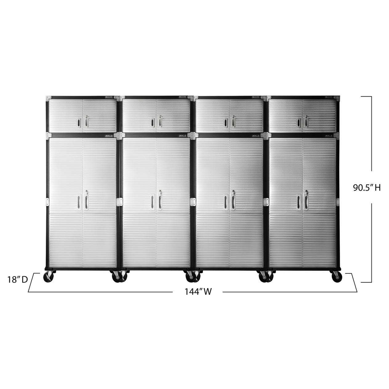 UltraHD® 8-Piece Rolling Storage Cabinet System, Graphite