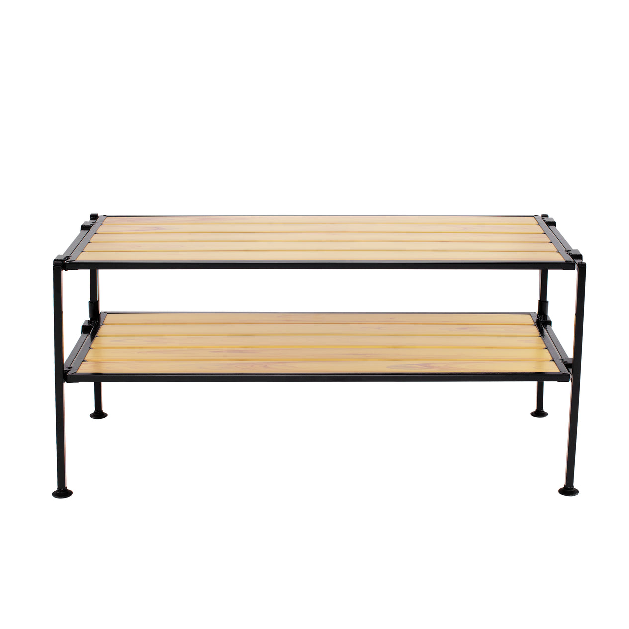 Front view of shoe rack