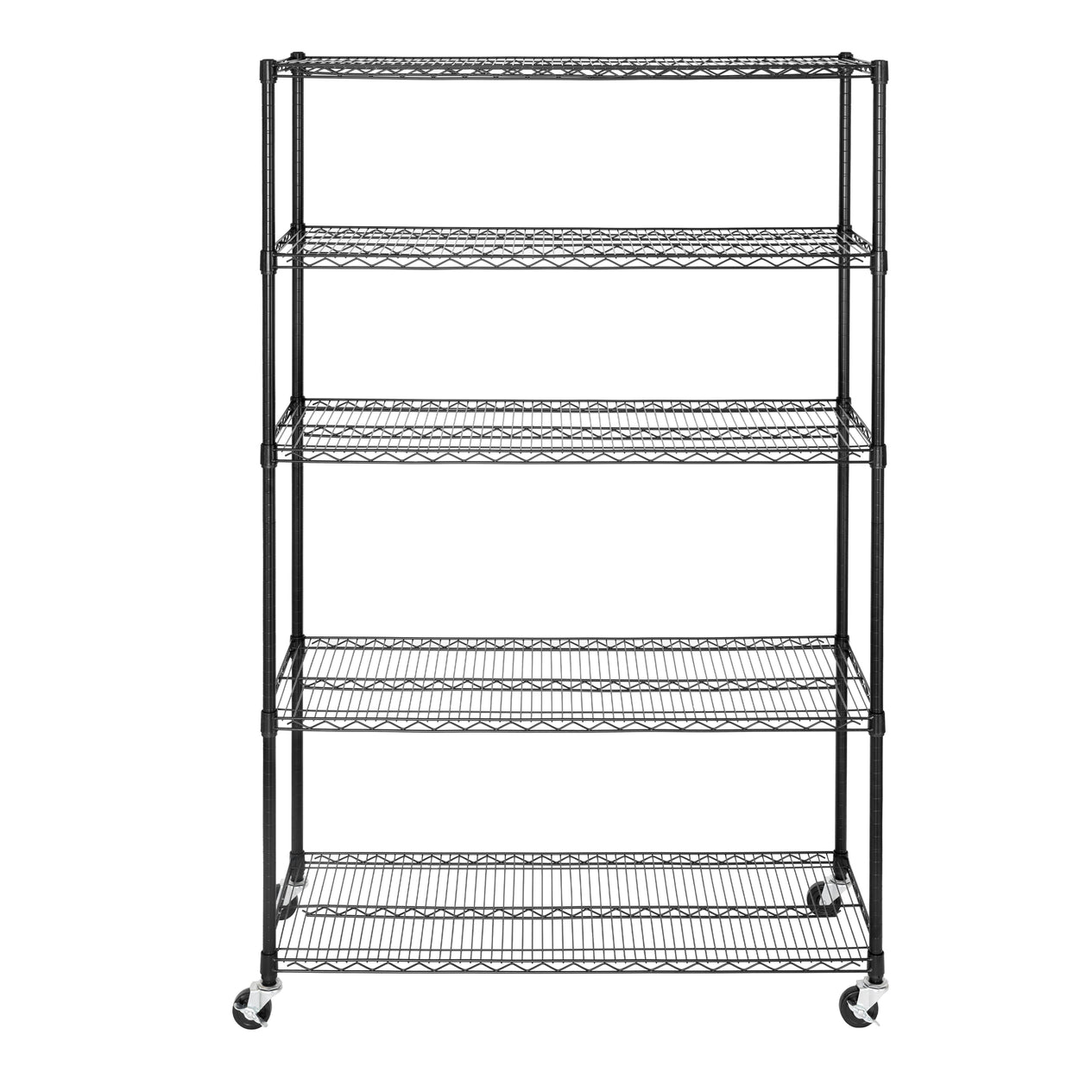 UltraDurable® 5-Tier NSF-Certified Steel Shelving, Black