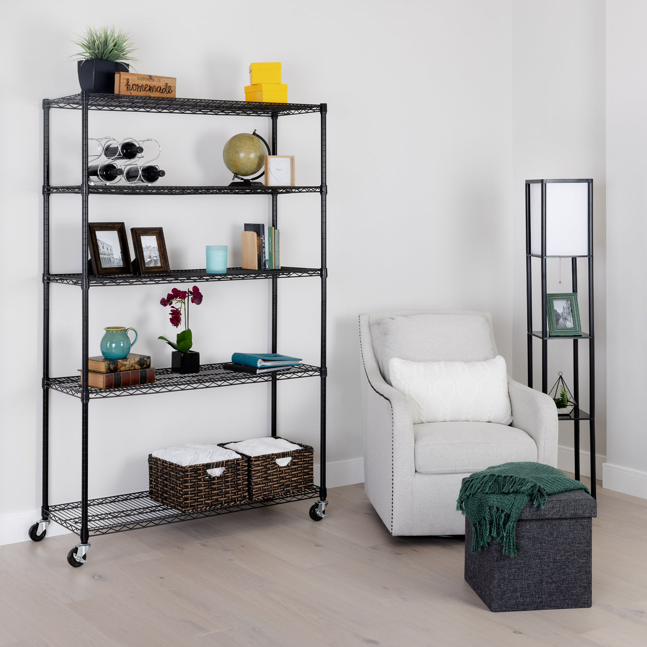 UltraDurable® 5-Tier NSF-Certified Steel Shelving, Black
