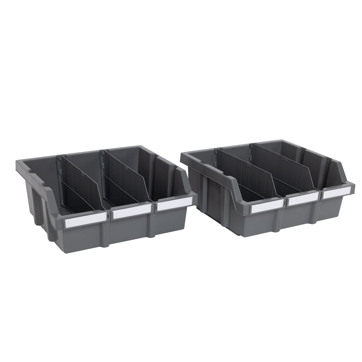 Grey Bin Rack Dividers for Commercial Bin Rack (6-Pack)