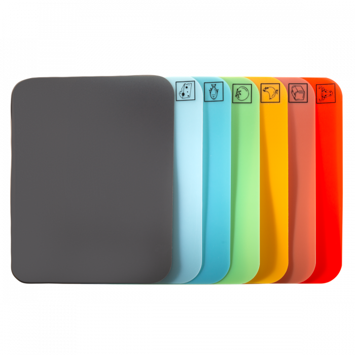 Bamboo Cutting Board w/ 7 Color-Coded Cutting Mats