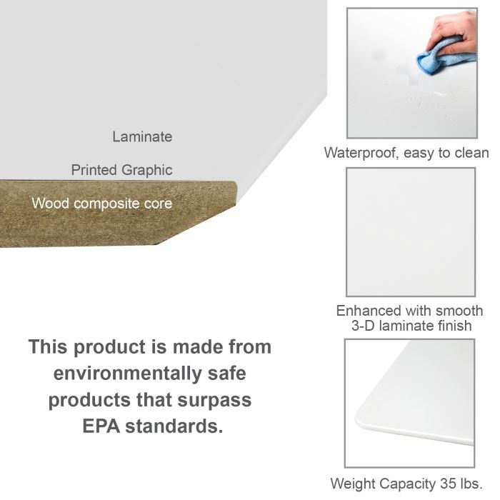 airLIFT® Premium Pneumatic Sit-Stand Mobile Desk Cart, White