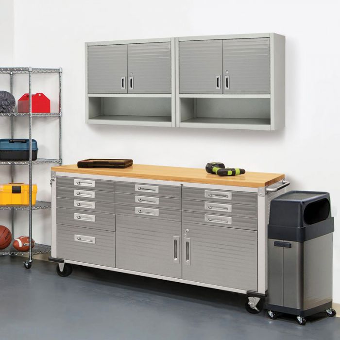 UltraHD® Double Door Wall Cabinet w/ Keys, Granite