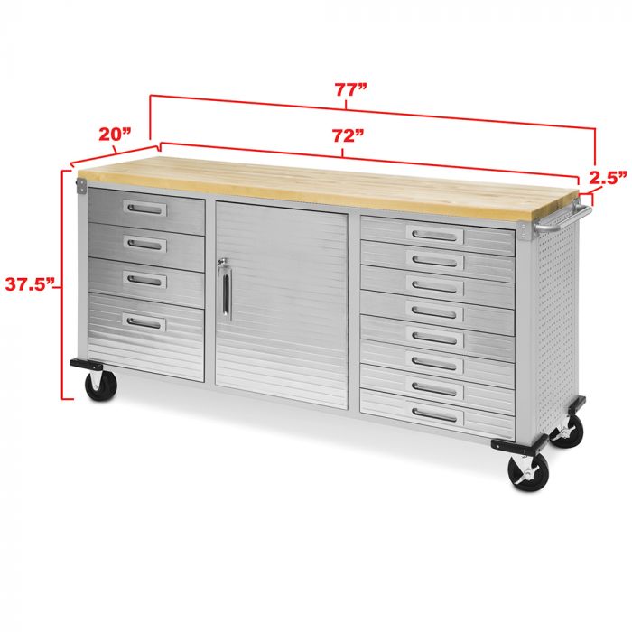 UltraHD® 12-Drawer Rolling Workbench
