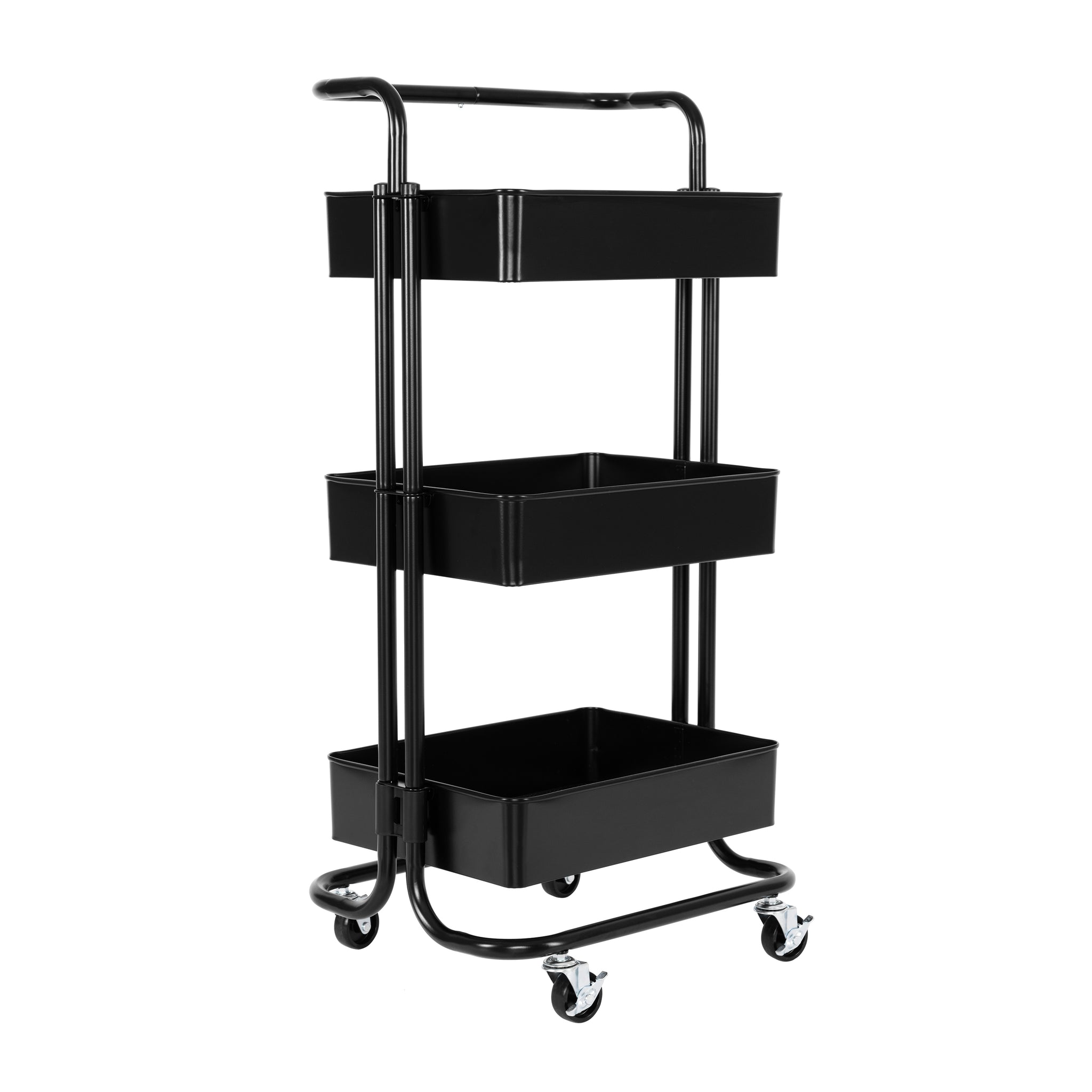 Black cart on white background