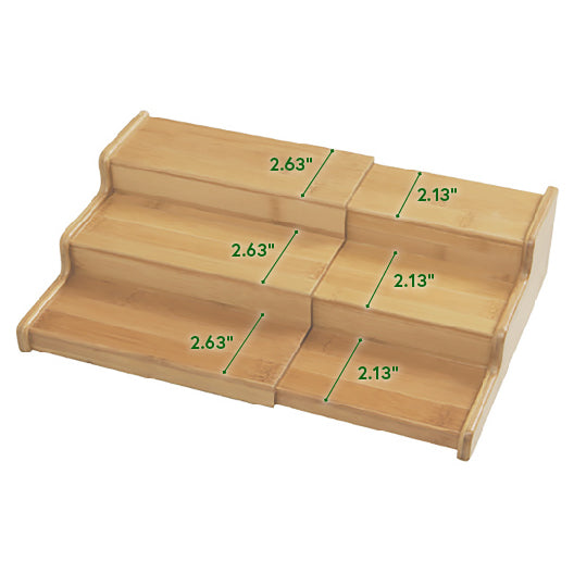 Spice rack with measurements