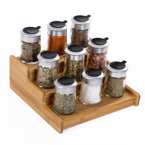 3-Tier Expandable Bamboo Spice Rack