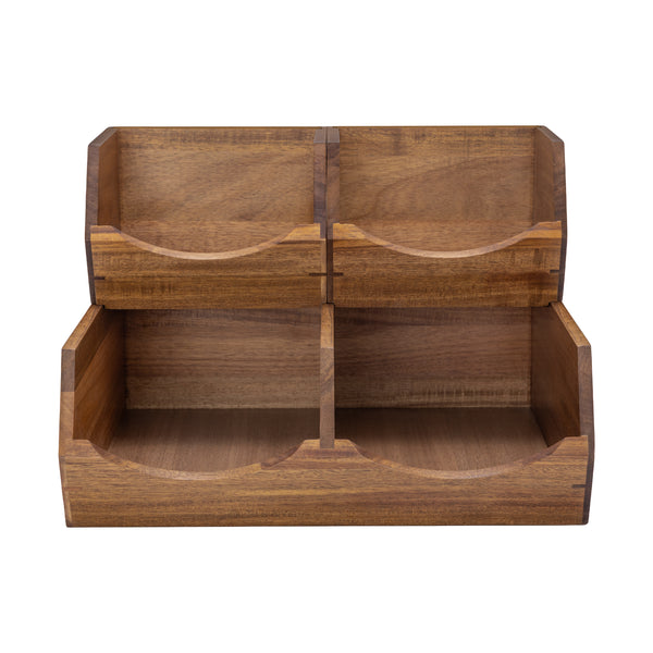 3-Piece Stackable Acacia Organizer Set