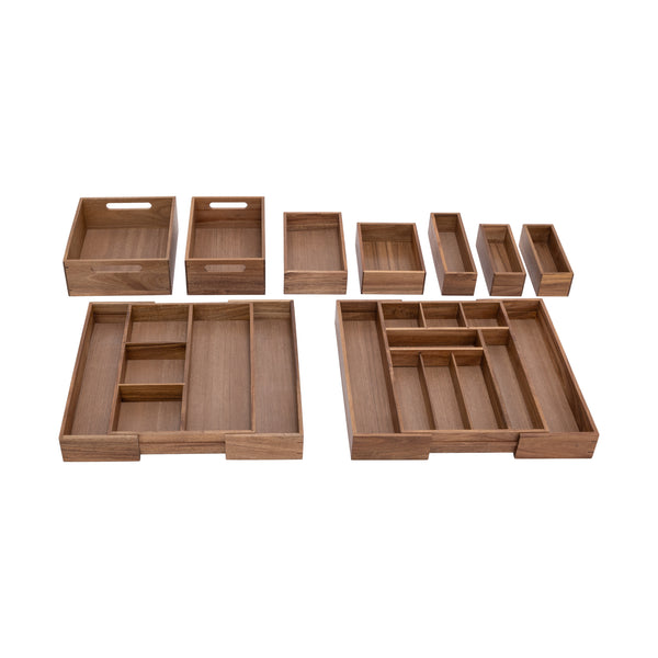 9-Piece Acacia Storage Box Set