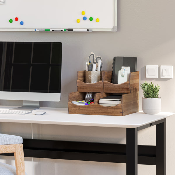 3-Piece Stackable Acacia Organizer Set