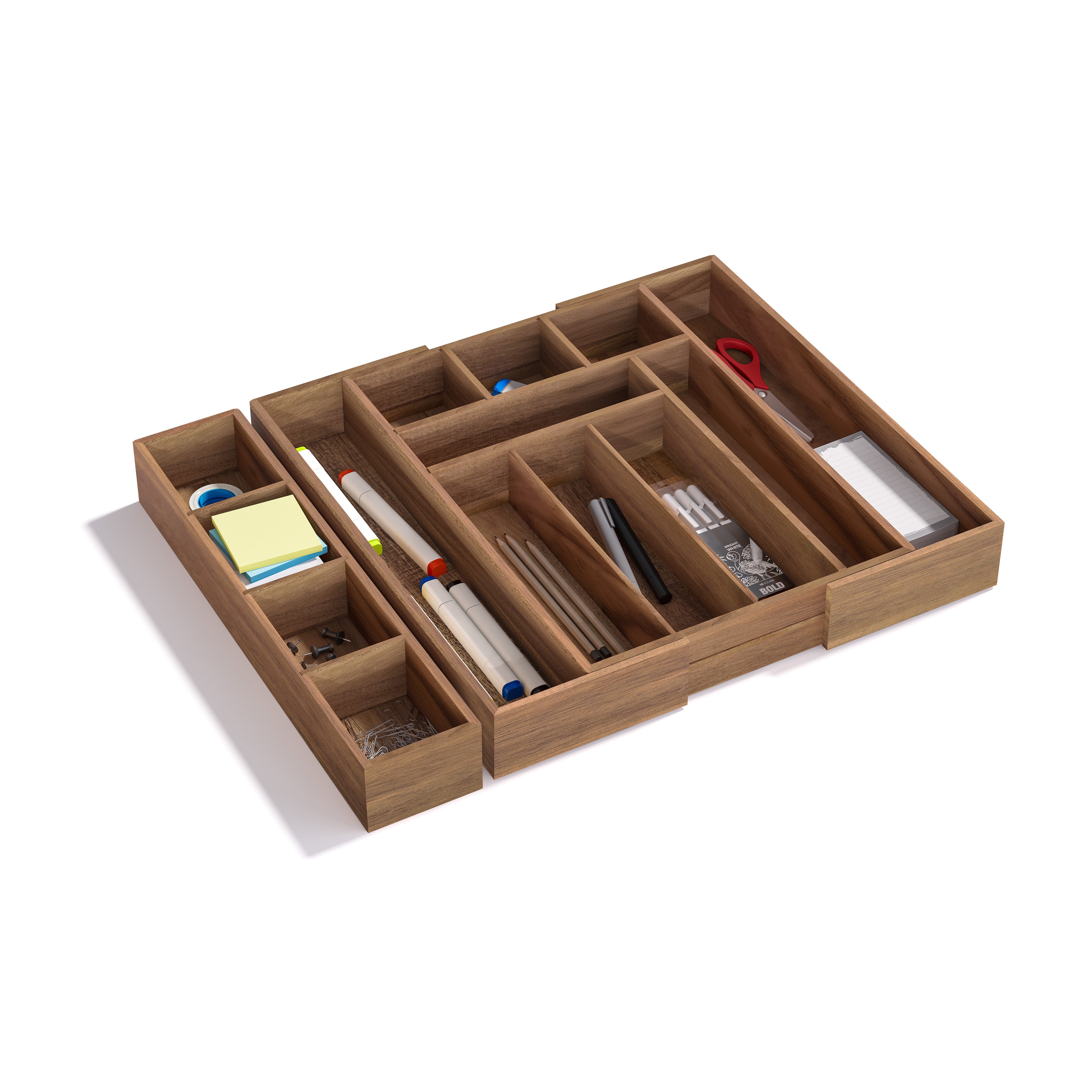 【MARQLEEN 】24-25 上下セット　XL 4-Piece Acacia Expandable Drawer Organizer and Box Set