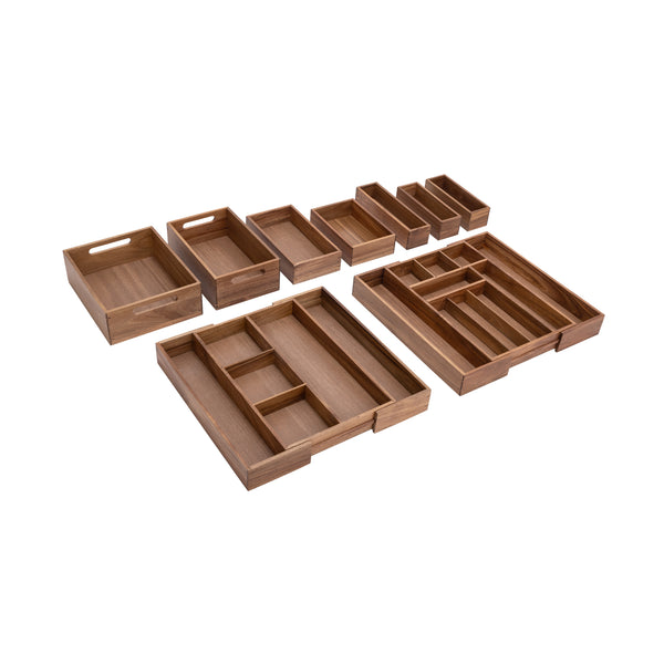 9-Piece Acacia Storage Box Set