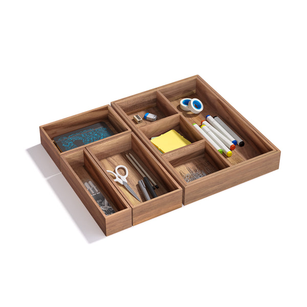 9-Piece Acacia Storage Box Set