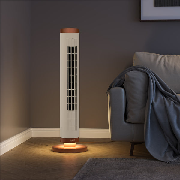 UltraSlimLine® Oscillating Tower Fan with Base Light