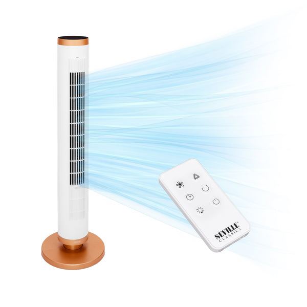 UltraSlimLine® Oscillating Tower Fan with Base Light