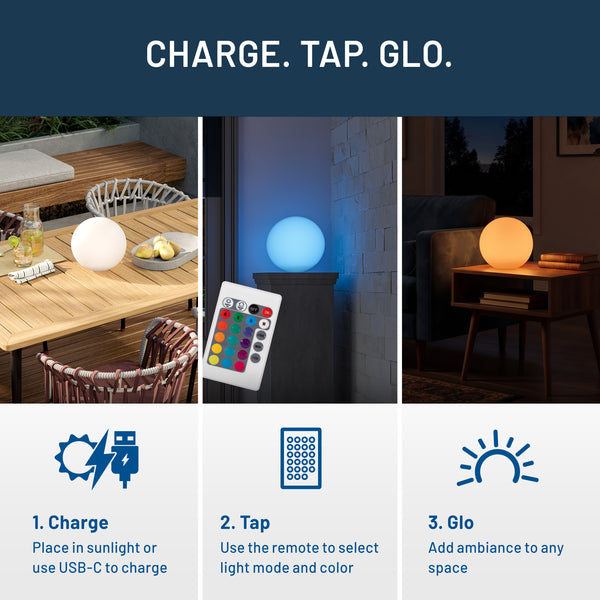 GloGlobe® Solar Floatable LED Light