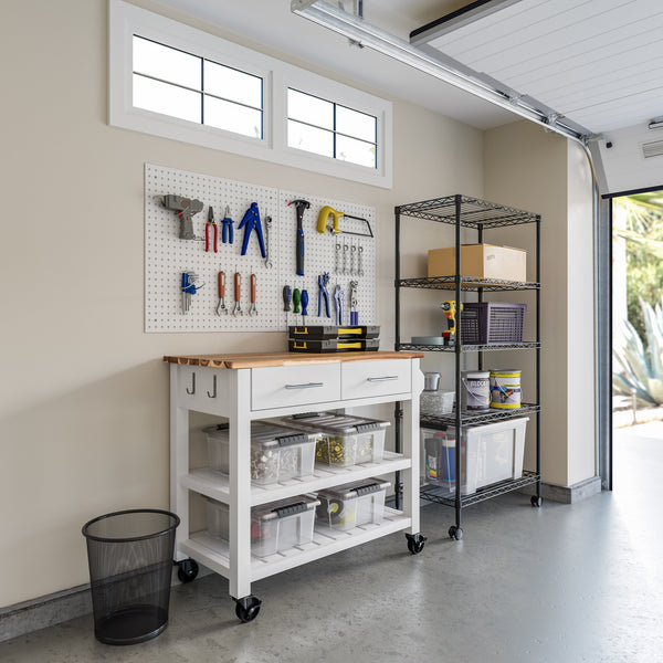 Acacia Top Kitchen Cart