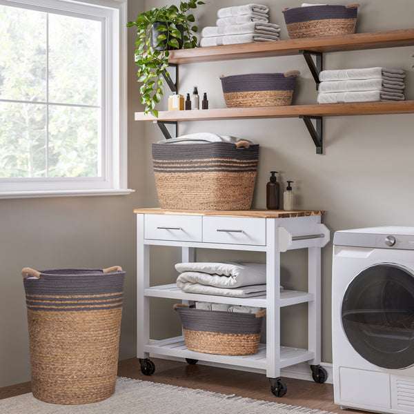 Acacia Top Kitchen Cart