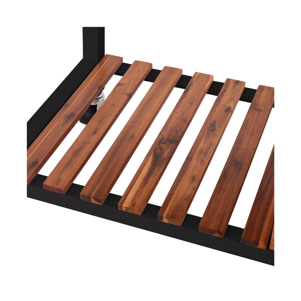 HOME Outdoor Acacia Wood Mobile Potting Bench