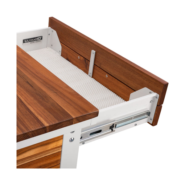 HOME Outdoor Acacia Wood Mobile Potting Bench