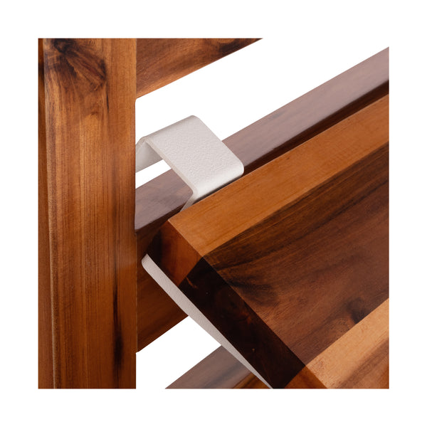 HOME Outdoor Acacia Wood Mobile Potting Bench