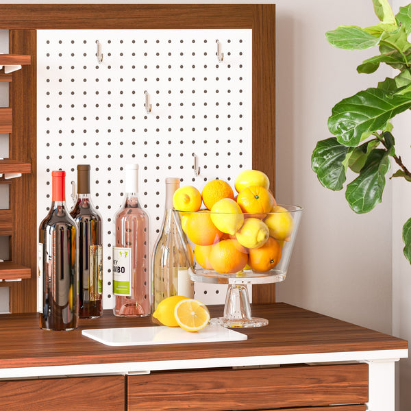 HOME Outdoor Acacia Wood Mobile Potting Bench