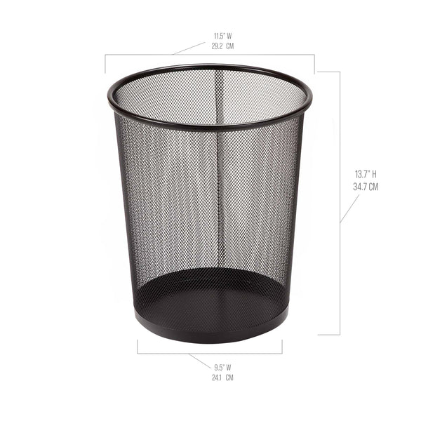 6 Gal. Round Mesh Wastebasket Recycling Bin (2-Pack)