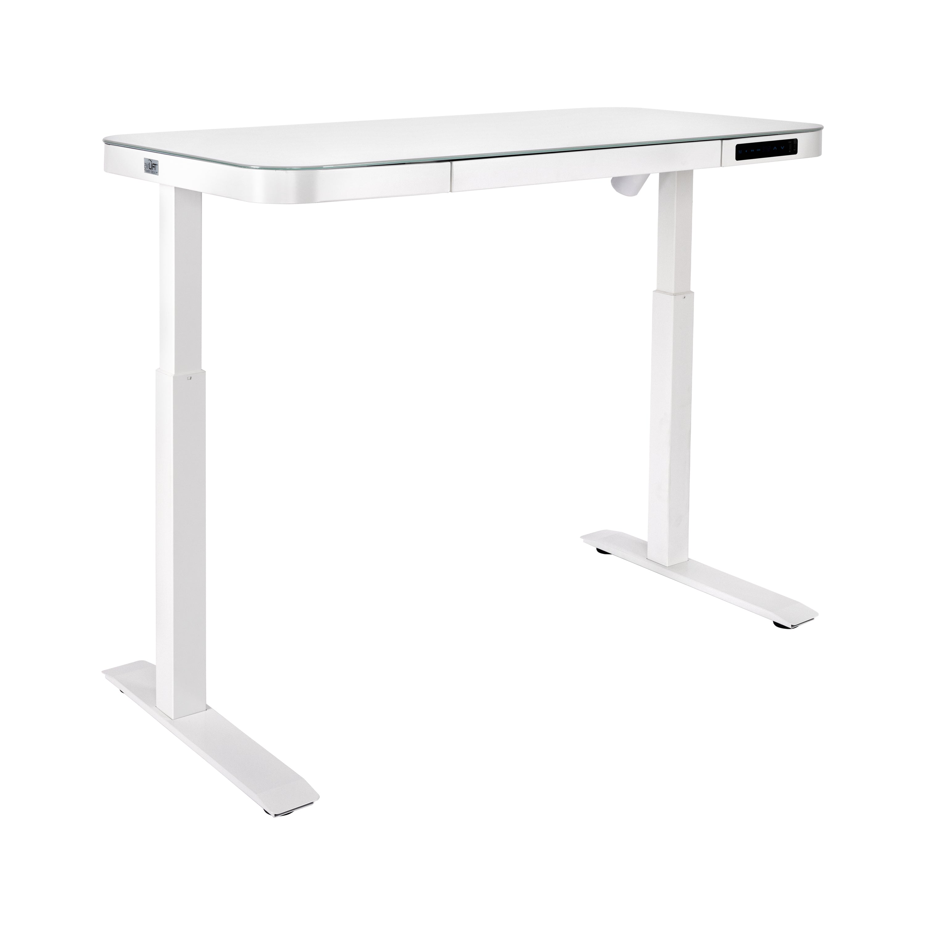 airLIFT® 48 Tempered Glass Top Electric Height Adjustable Desk, White –  Seville Classics