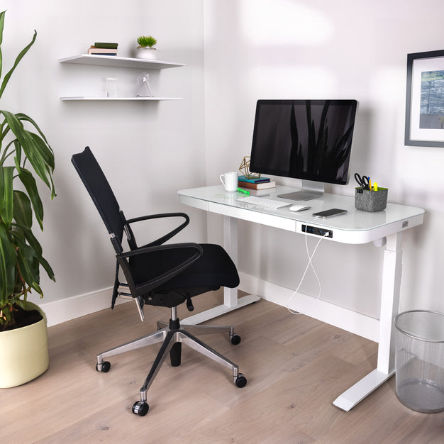 airLIFT® Tempered Glass Top Desk