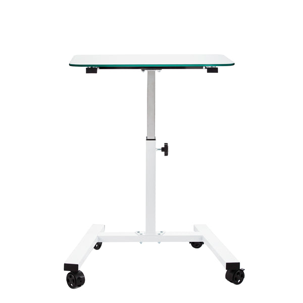 airLIFT® Tempered Glass Top Mobile Desk