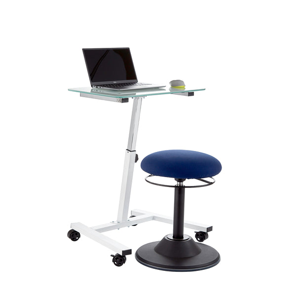airLIFT® Tempered Glass Top Mobile Desk