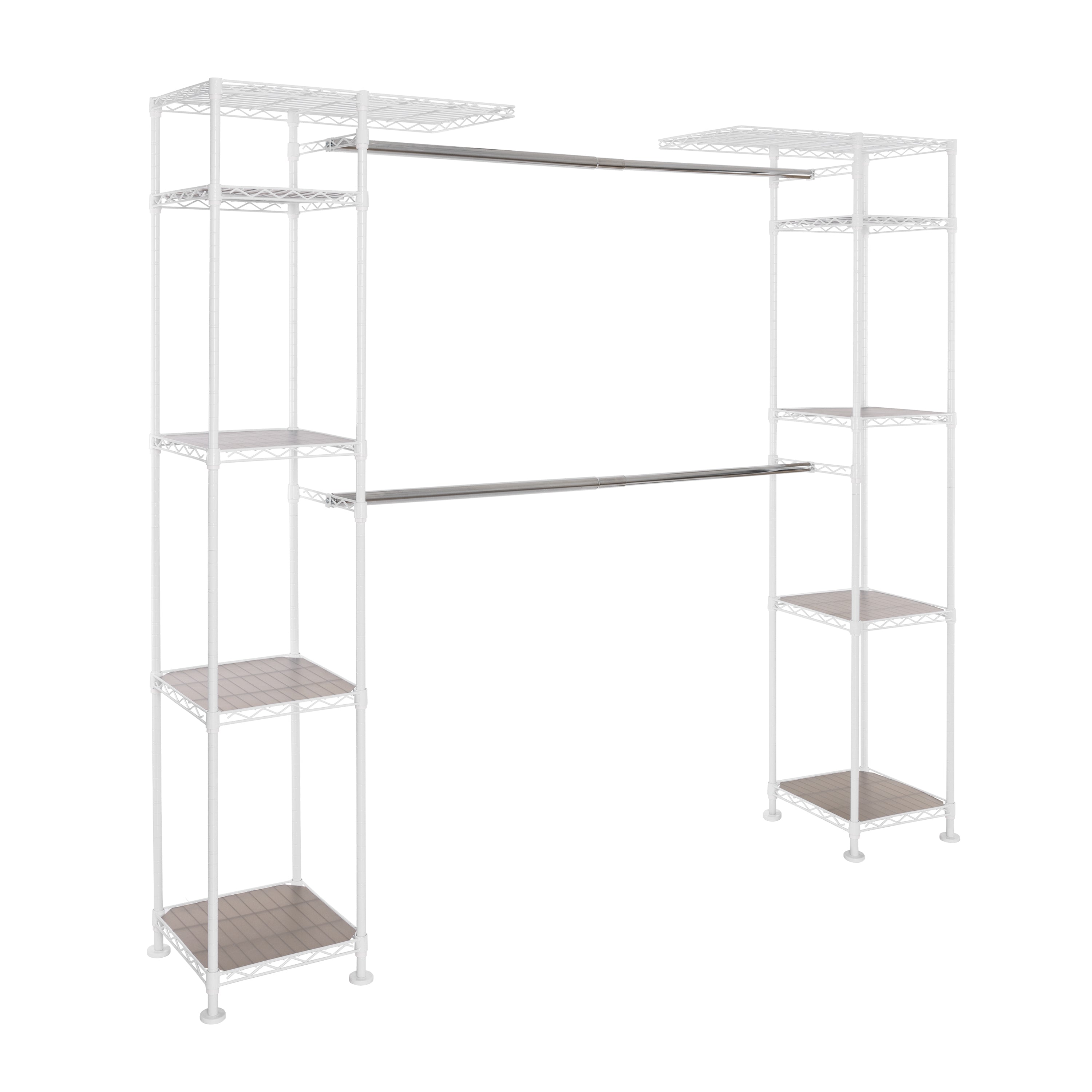 Expandable Closet Organizer System, Satin Bronze – Seville Classics